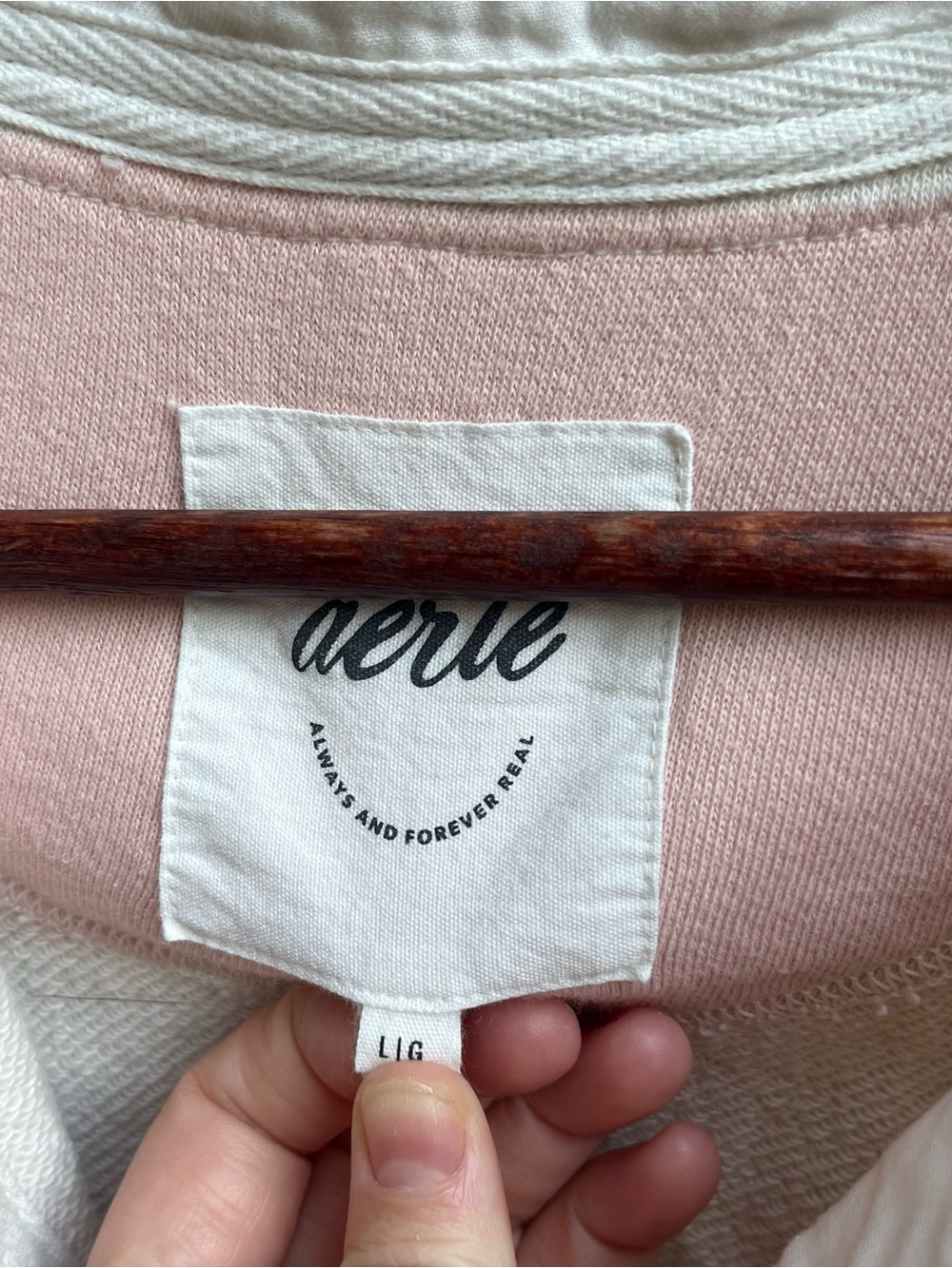 Aerie Oversized Pink & White Striped Rugby Shirt - Picture 2 of 3